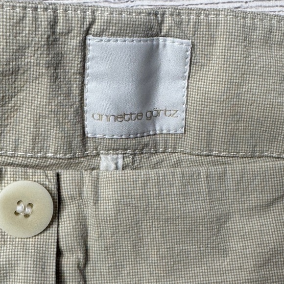 Annette Gortz Womens‎ Trousers Pants Size 40 Tan Khaki Slim Leg Stretch Designer - Picture 3 of 6